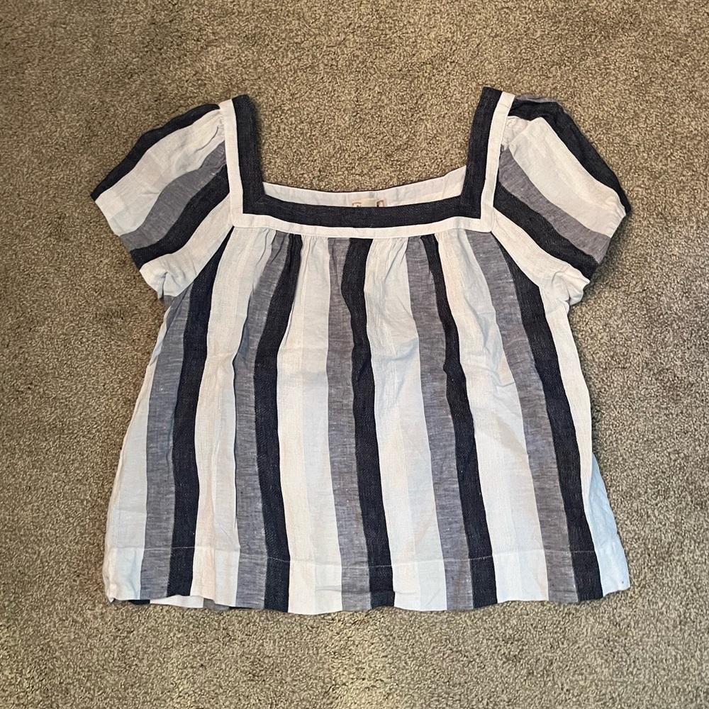 Point Sur Blue Striped Top